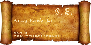Vatay Renáta névjegykártya